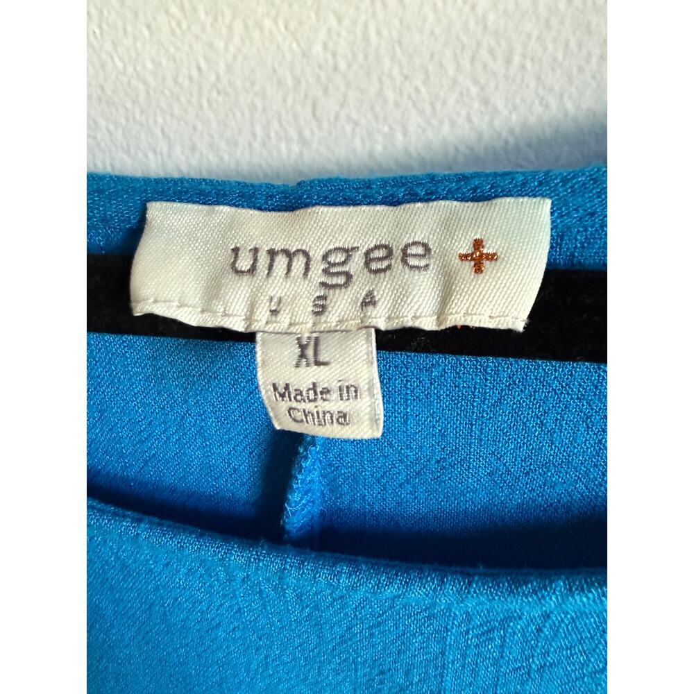 Umgee Linen Leopard Ruffle Sleeve Tunic Top Boho Coastal Cowgirl XL - Picture 3 of 8